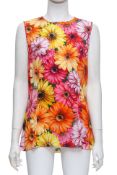 DOLCE & GABBANA - A SLEEVELESS FLORAL PRINT TOP