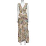 ZIMMERMANN - A FLORAL PRINT RUFFLED MAXI DRESS