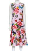 DOLCE & GABBANA - A FLORAL AND BUTTERFLY PRINT DRESS