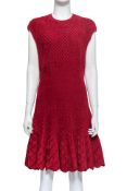 ALEXANDER MCQUEEN - A RED QUILTED DRESS