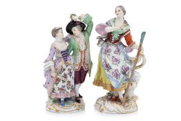 TWO MEISSEN PORCELAIN FIGURES