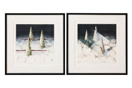 NISHIKAWA YOICHIRO (JAPANESE, B. 1959) - SECRET SQUARE '86-2 & '86-3 (2)