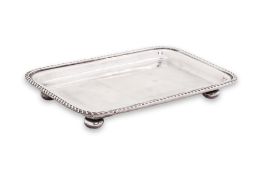 A SMALL LATE VICTORIAN STERLING SILVER TRAY