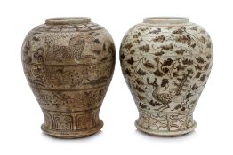 TWO THAI STYLE POTTERY VASES