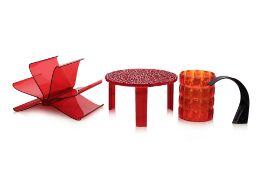 A GROUP OF FOUR KARTELL CONTEMPORARY PLASTIC DESIGN OBJECTS