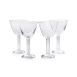 A GROUP OF FOUR BACCARAT 'LYRA' GOBLETS