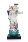 A LARGE MEISSEN 'MARIA IMMACULATA' PORCELAIN FIGURE