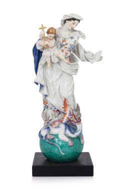 A LARGE MEISSEN 'MARIA IMMACULATA' PORCELAIN FIGURE