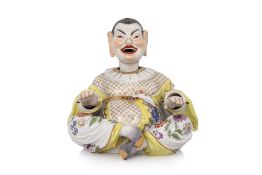 A MEISSEN PORCELAIN NODDING PAGODA FIGURE