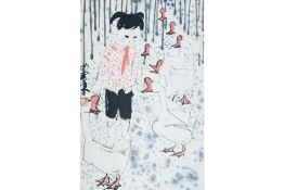 CHINESE SCHOOL (20TH CENTURY) - GIRL WITH DUCKS