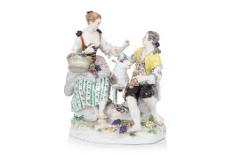 A MEISSEN PORCELAIN FIGURAL GROUP