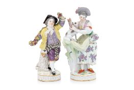 TWO MEISSEN PORCELAIN FIGURES