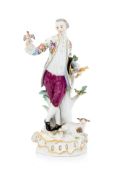 A MEISSEN FIGURE OF A SHEPHERD