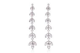 A PAIR OF 'WISTERIA' DIAMOND DROP EARRINGS BY TIFFANY & CO.