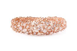 A MULTI-COLOUR DIAMOND BRACELET
