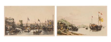 TWO VIEWS FROM 'SKETCHES OF CHINA AND THE CHINESE DRAWINGS', AUGUSTE BORGET, C. 1842