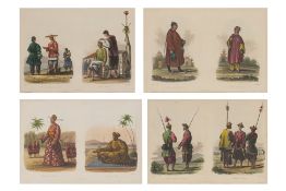A GROUP OF THREE CHINESE ETHNOGRAPHIC AQUATINTS, ARTHUS BERTRAND AFTER EDMOND-FRANCOIS PARIS,C.1835