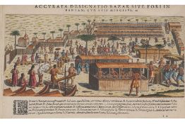 ACCURATA DESIGNATIO BAZAR SIVE FORI IN BANTAM, THEODORE & JOHANNES DE BRY, C. 1607