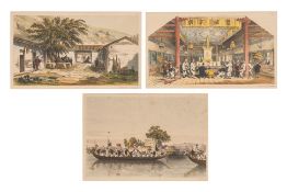 TWO VIEWS FROM 'SKETCHES OF CHINA AND THE CHINESE DRAWINGS', AUGUSTE BORGET, C. 1842
