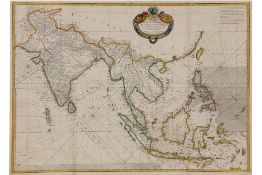 CARTE HYDROGRAPHIQUE DES INDES ORIENTALES, RIGOBERT BONNE, 1771