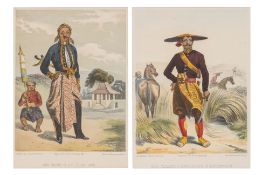 EEN JAVAANSCH OPPERHOOFD IN JACTKOSTUUM, AND EEN REGENT OP HET EILAND JAVA, LEMERCIER, 1855