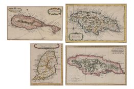 A GROUP OF FOUR MAPS OF THE CARIBBEAN, 18TH CENTURY