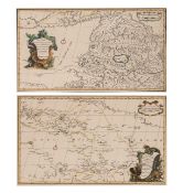 TWO EARLY HAND-COLOURED AND ENGRAVED MAPS OF TIBET, JEAN B. B. D'ANVILLE, 1737