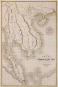 A MAP OF THE KINGDOMS OF SIAM AND COCHIN CHINA, JOHN WALKER, 1828