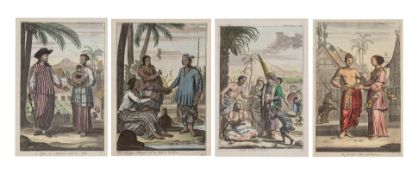 A GROUP OF FOUR INDONESIAN ETHNOGRAPHIC ENGRAVINGS, JOHAN NIEUHOFF, 1732