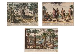 A GROUP OF THREE VIEWS OF INDONESIA, JAN HUYGEN VAN LINSCHOTEN, 1598