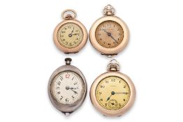 A GROUP OF FOUR PENDANT WATCHES