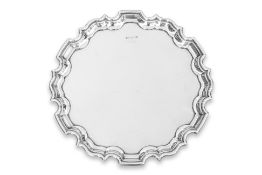 AN ELIZABETH II SILVER SALVER