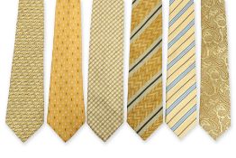 HUGO BOSS, PAUL SMITH AND SALVATORE FERRAGAMO - A GROUP OF SIX MEN'S TIES