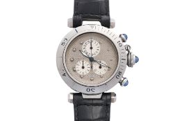 CARTIER - A PASHA CHRONOFLEX MECHA-QUARTZ WRISTWATCH