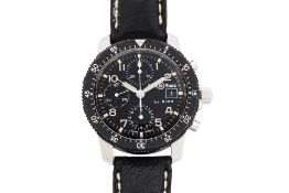 BELL & ROSS BY SINN - A BLACK CHRONOGRAPH DIVER