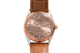 ROLEX - A TWO-TONE STEEL AND GOLD OYSTER PERPETUAL WRISTWATCH