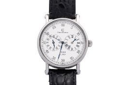 CHRONOSWISS – AN AUTOMATIC STAINLESS STEEL DUAL-TIME 'TORA' WRISTWATCH