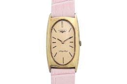 LONGINES - A GOLD-TONE 'FLAGSHIP' WRISTWATCH