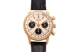 BREITLING - A GOLD-PLATED TOP TIME 'LONG PLAYING' CHRONOGRAPH