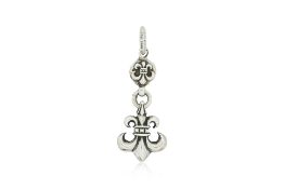 CHROME HEARTS - A STERLING SILVER 'FLEUR DE LIS' PENDANT