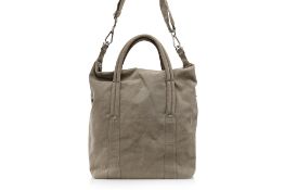MAISON MARTIN MARGIELA - A KHAKI CANVAS TOTE BAG