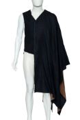 YOHJI YAMAMOTO POUR HOMME - A BUTTONED WAISTCOAT AND DRAPED GARMENT