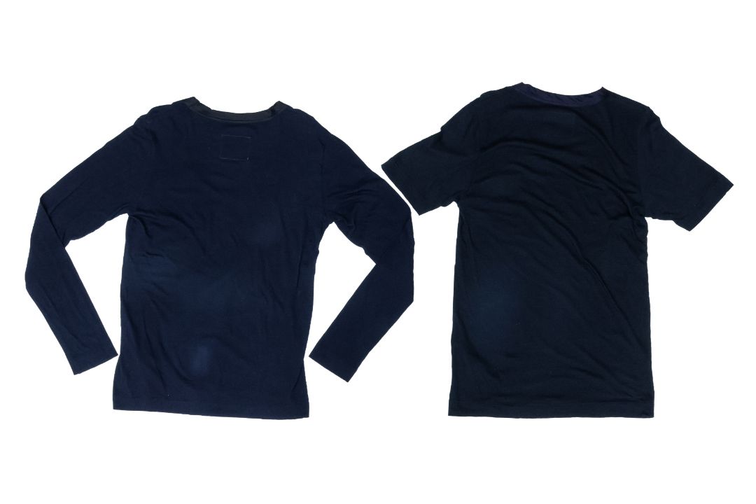 SACAI - TWO NAVY COTTON T-SHIRTS - Image 2 of 2