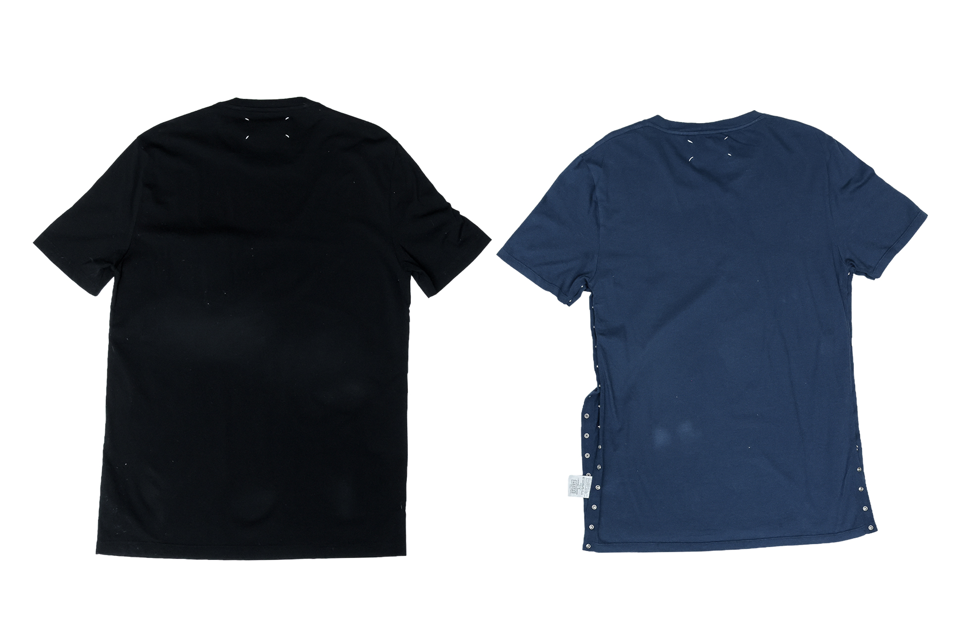 MAISON MARTIN MARGIELA LINE 10 - TWO T-SHIRTS WITH SNAP BUTTON