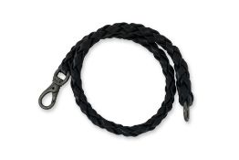 YOHJI YAMAMOTO - A BLACK BRAIDED LEATHER STRAP FOR MEN