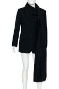 YOHJI YAMAMOTO POUR HOMME - A BLACK SCARF SUIT