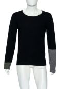 YOHJI YAMAMOTO POUR HOMME - A CASHMERE SWEATER WITH CONTRAST CUFFS