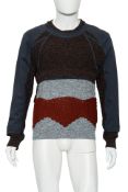 CRAIG GREEN - A MULTI-TEXTURED PANELLED SWEATER
