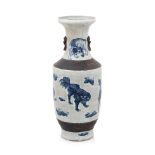 A LARGE NANKING BLUE AND WHITE VASE