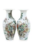 A PAIR OF LARGE 'IMMORTALS' VASES